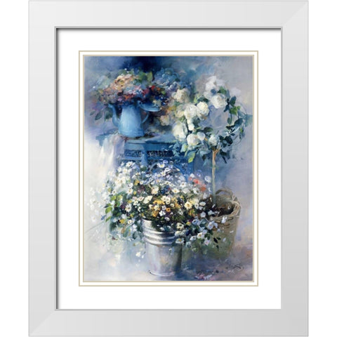 Summer gift  White Modern Wood Framed Art Print with Double Matting by Haenraets, Willem