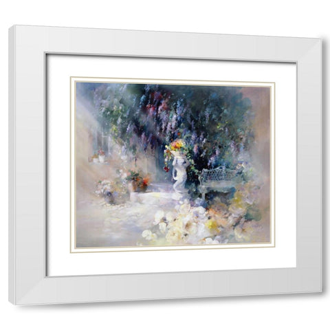 Ornament White Modern Wood Framed Art Print with Double Matting by Haenraets, Willem