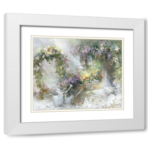 Morning dawn White Modern Wood Framed Art Print with Double Matting by Haenraets, Willem