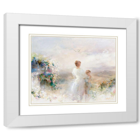 Beautiful view White Modern Wood Framed Art Print with Double Matting by Haenraets, Willem