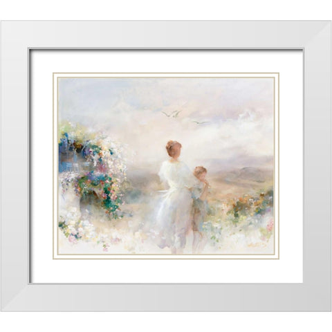 Beautiful view White Modern Wood Framed Art Print with Double Matting by Haenraets, Willem