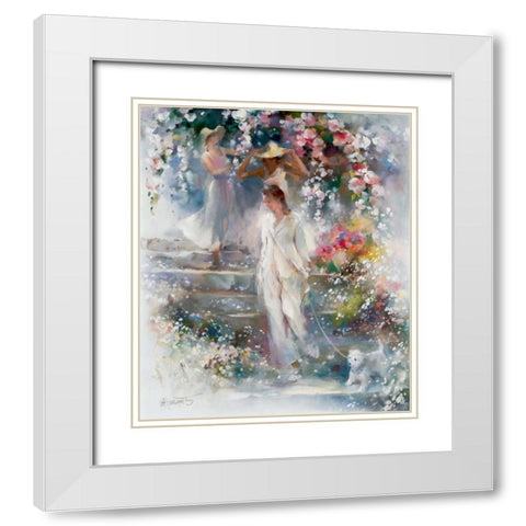 Sheer elegance White Modern Wood Framed Art Print with Double Matting by Haenraets, Willem