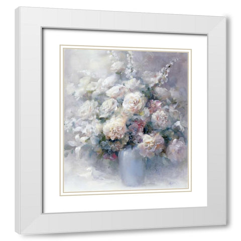 White bouquet White Modern Wood Framed Art Print with Double Matting by Haenraets, Willem