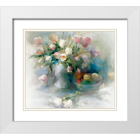 Lento White Modern Wood Framed Art Print with Double Matting by Haenraets, Willem