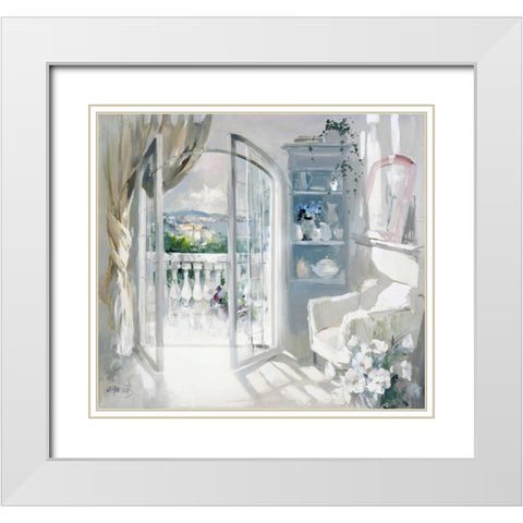 Sunny room White Modern Wood Framed Art Print with Double Matting by Haenraets, Willem