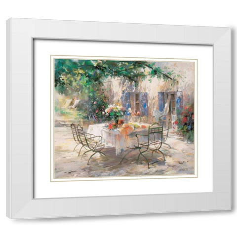Shadow garden White Modern Wood Framed Art Print with Double Matting by Haenraets, Willem