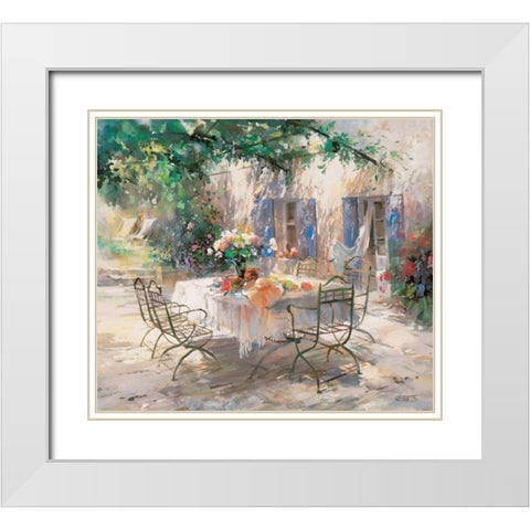 Shadow garden White Modern Wood Framed Art Print with Double Matting by Haenraets, Willem