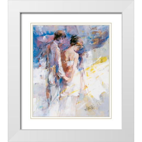 My love I White Modern Wood Framed Art Print with Double Matting by Haenraets, Willem