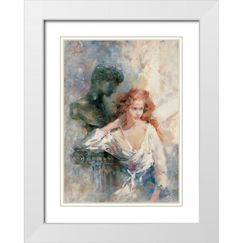 A serene stature White Modern Wood Framed Art Print with Double Matting by Haenraets, Willem