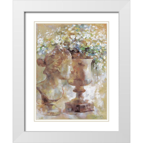 Romantic sculpture White Modern Wood Framed Art Print with Double Matting by Haenraets, Willem