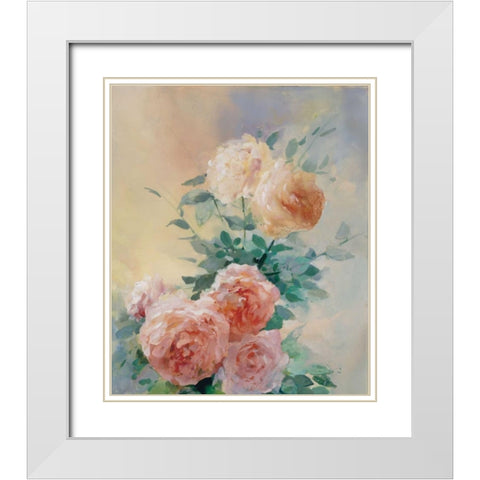 Shiny III White Modern Wood Framed Art Print with Double Matting by Haenraets, Willem