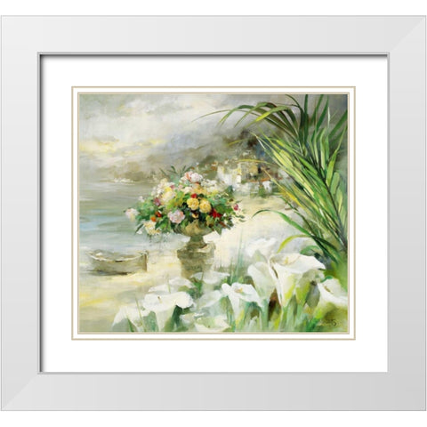 Shiny VII White Modern Wood Framed Art Print with Double Matting by Haenraets, Willem