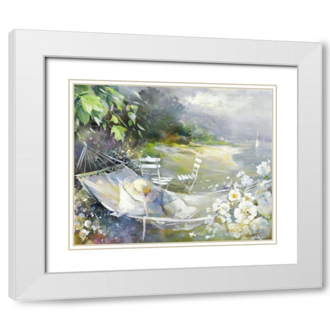 Soft touch White Modern Wood Framed Art Print with Double Matting by Haenraets, Willem