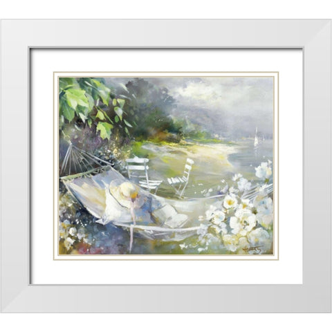 Soft touch White Modern Wood Framed Art Print with Double Matting by Haenraets, Willem