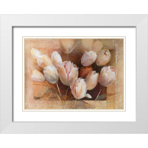 Theas tulips for you White Modern Wood Framed Art Print with Double Matting by Haenraets, Willem