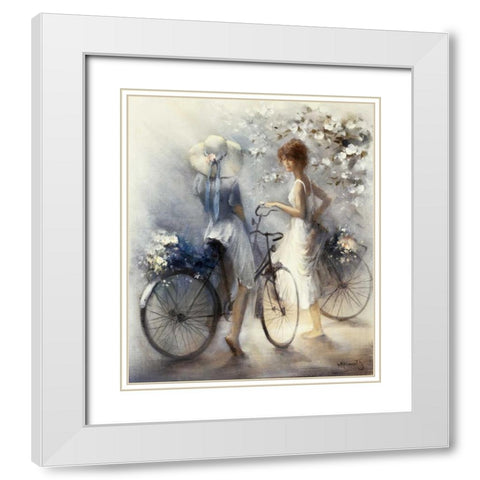 Spring White Modern Wood Framed Art Print with Double Matting by Haenraets, Willem
