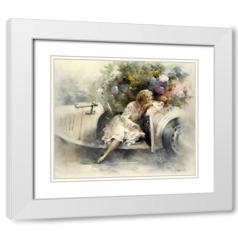 Day dreaming White Modern Wood Framed Art Print with Double Matting by Haenraets, Willem