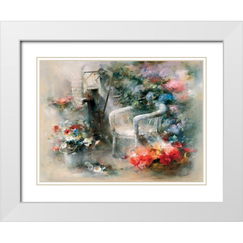 Idyllic place White Modern Wood Framed Art Print with Double Matting by Haenraets, Willem