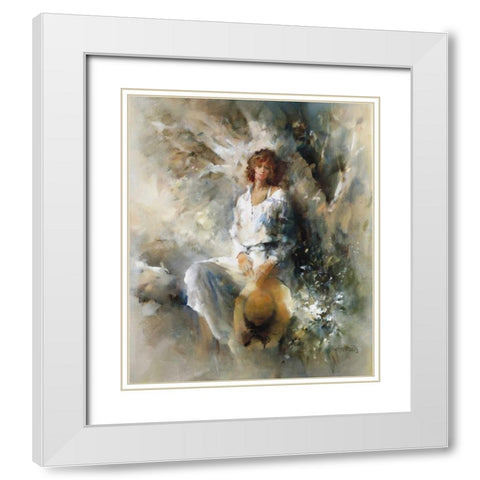 Freedom White Modern Wood Framed Art Print with Double Matting by Haenraets, Willem