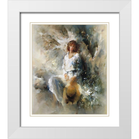 Freedom White Modern Wood Framed Art Print with Double Matting by Haenraets, Willem