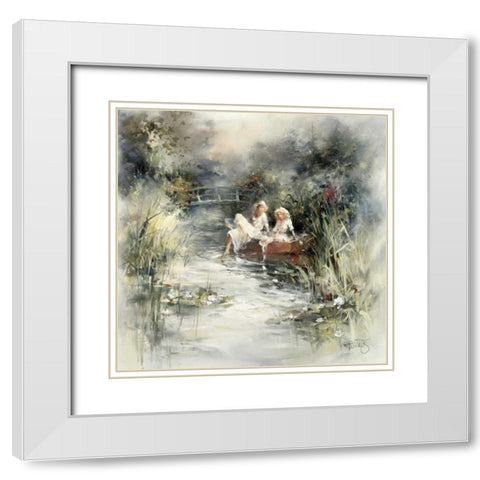 Springshine White Modern Wood Framed Art Print with Double Matting by Haenraets, Willem