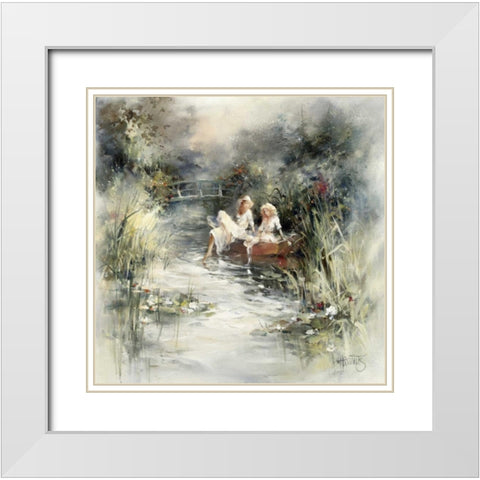 Springshine White Modern Wood Framed Art Print with Double Matting by Haenraets, Willem