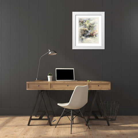 Blossom White Modern Wood Framed Art Print with Double Matting by Haenraets, Willem