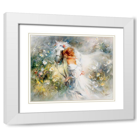 White dream White Modern Wood Framed Art Print with Double Matting by Haenraets, Willem