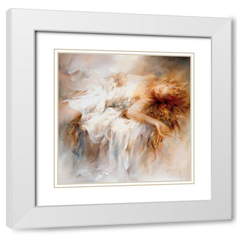 Fragile White Modern Wood Framed Art Print with Double Matting by Haenraets, Willem