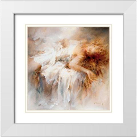 Fragile White Modern Wood Framed Art Print with Double Matting by Haenraets, Willem