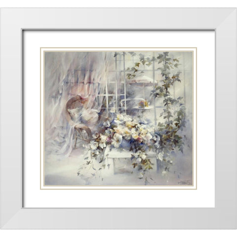 Enchanting moment White Modern Wood Framed Art Print with Double Matting by Haenraets, Willem