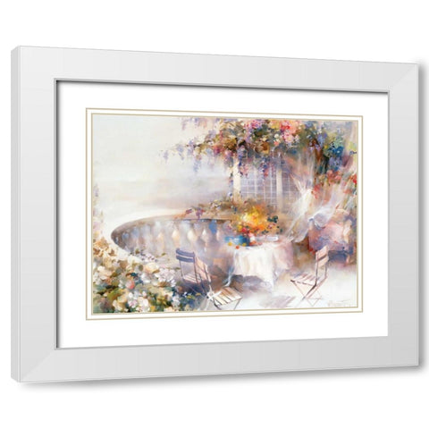 Serenade White Modern Wood Framed Art Print with Double Matting by Haenraets, Willem