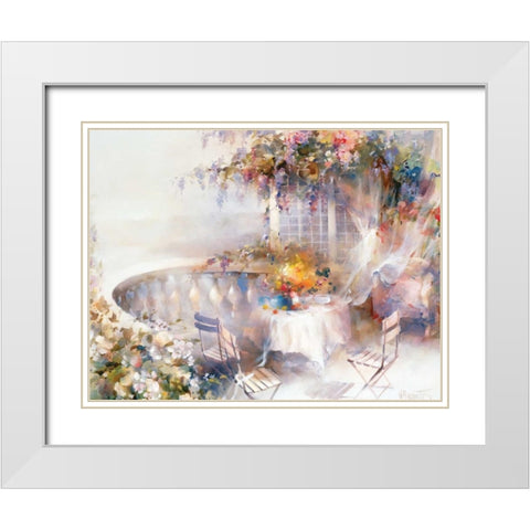 Serenade White Modern Wood Framed Art Print with Double Matting by Haenraets, Willem