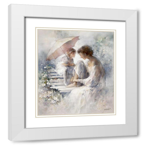 Precious moment White Modern Wood Framed Art Print with Double Matting by Haenraets, Willem