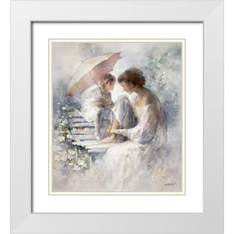 Precious moment White Modern Wood Framed Art Print with Double Matting by Haenraets, Willem