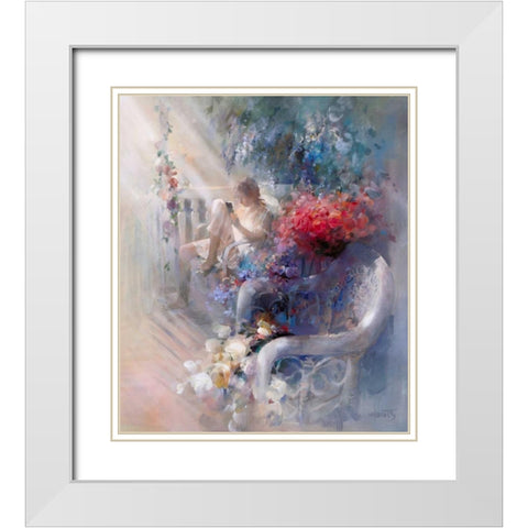 Morning silence White Modern Wood Framed Art Print with Double Matting by Haenraets, Willem