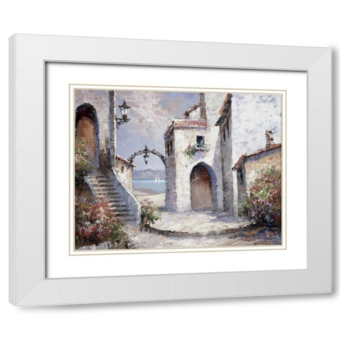 By the sea White Modern Wood Framed Art Print with Double Matting by Roelofs, Wouter
