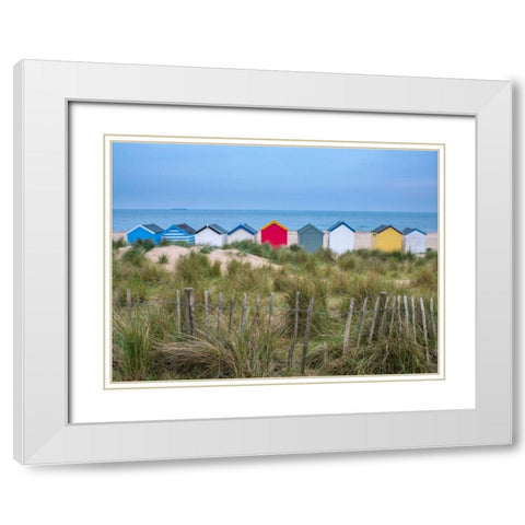 Beach hut window close-up White Modern Wood Framed Art Print with Double Matting by Frank, Assaf