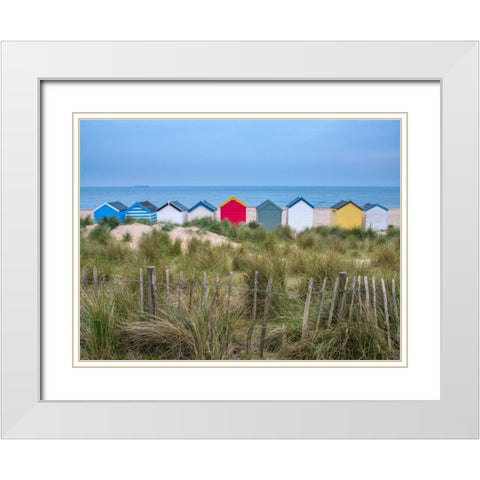 Beach hut window close-up White Modern Wood Framed Art Print with Double Matting by Frank, Assaf
