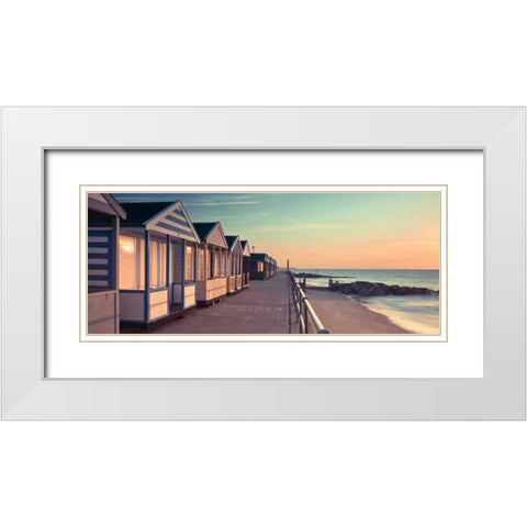Tranquil beach White Modern Wood Framed Art Print with Double Matting by Frank, Assaf