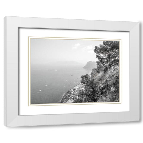 Gulf Of Naples-Capri-Italy White Modern Wood Framed Art Print with Double Matting by Frank, Assaf