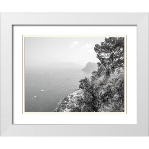 Gulf Of Naples-Capri-Italy White Modern Wood Framed Art Print with Double Matting by Frank, Assaf