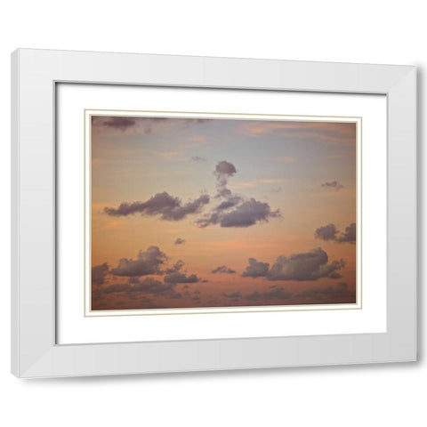 Clouds at dusk White Modern Wood Framed Art Print with Double Matting by Frank, Assaf