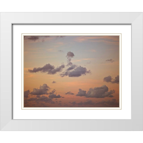 Clouds at dusk White Modern Wood Framed Art Print with Double Matting by Frank, Assaf
