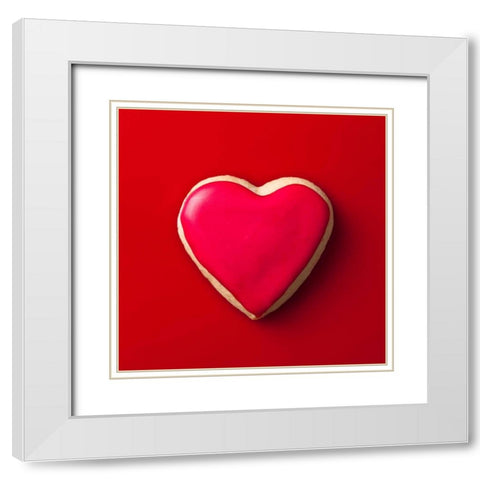 Heart shaped cookies White Modern Wood Framed Art Print with Double Matting by Frank, Assaf
