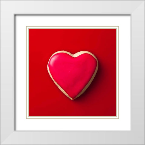 Heart shaped cookies White Modern Wood Framed Art Print with Double Matting by Frank, Assaf