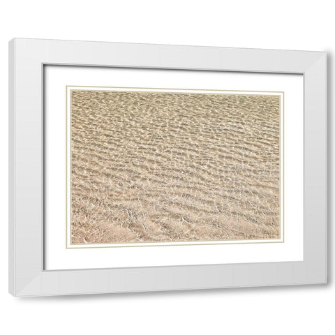 Shallow water on beach White Modern Wood Framed Art Print with Double Matting by Frank, Assaf