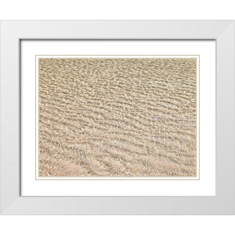 Shallow water on beach White Modern Wood Framed Art Print with Double Matting by Frank, Assaf