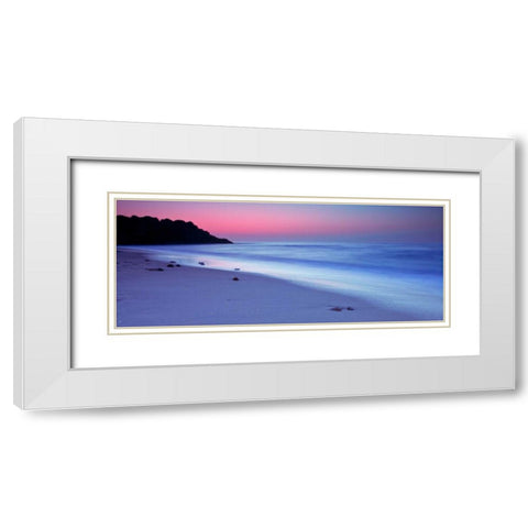 Beach sunset White Modern Wood Framed Art Print with Double Matting by Frank, Assaf