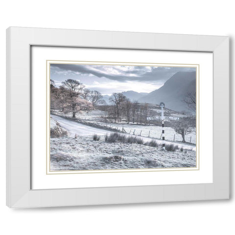 Country road-Lake district White Modern Wood Framed Art Print with Double Matting by Frank, Assaf